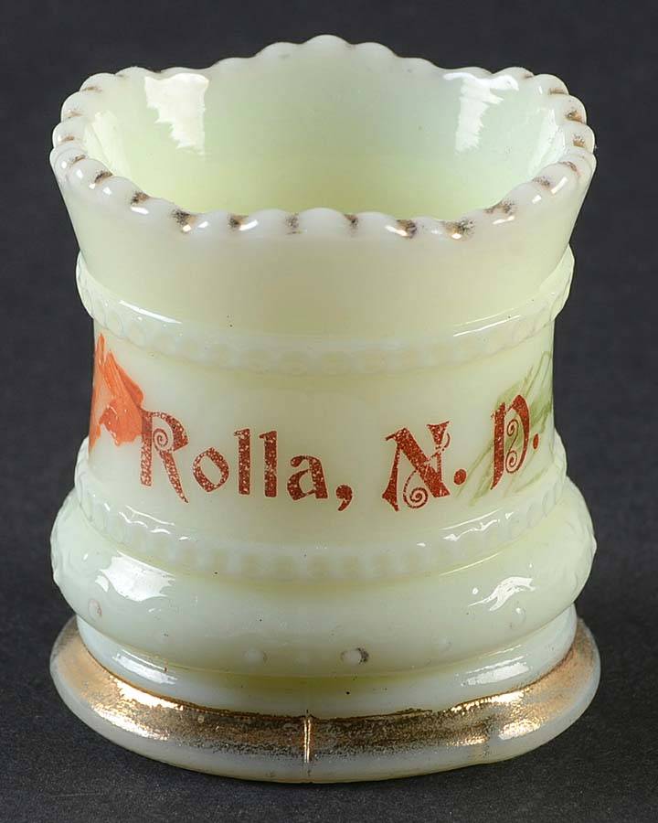 Ring Band Custard Floral Toothpick Holder by Heisey-1