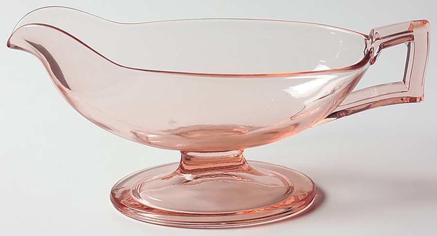 Yeoman Pink Flamingo (Stem 1184, No Optic) French Dressing Boat by Heisey-1
