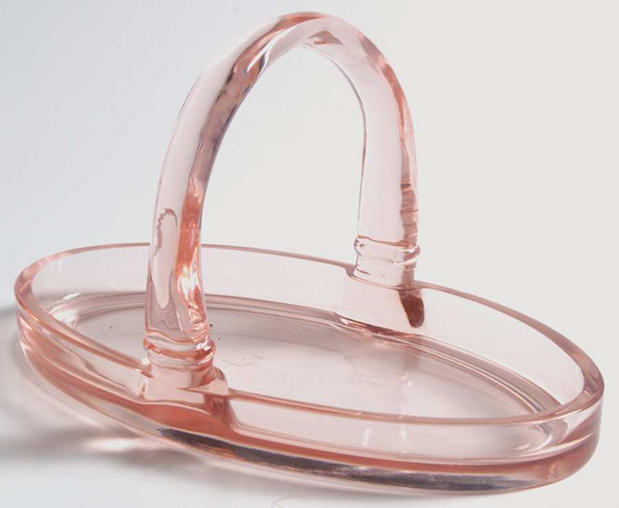 Yeoman Pink Flamingo (Stem 1184, No Optic) 7" Handled Bon Bon by Heisey-1