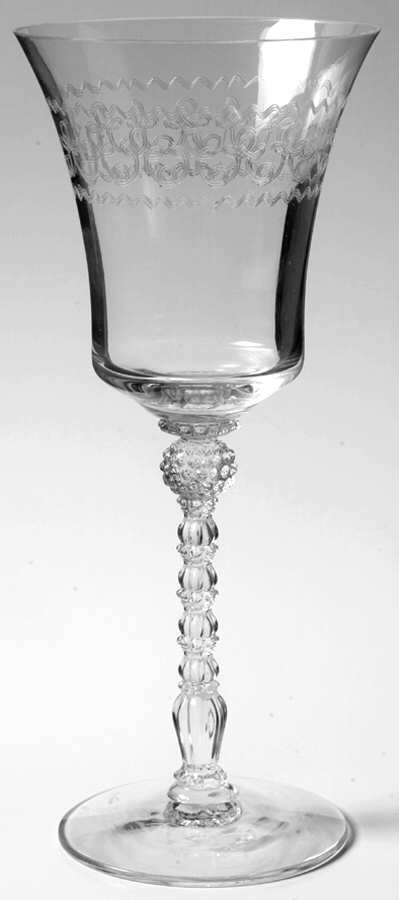 Ric Rac & Trefoil Water Goblet by Heisey-1