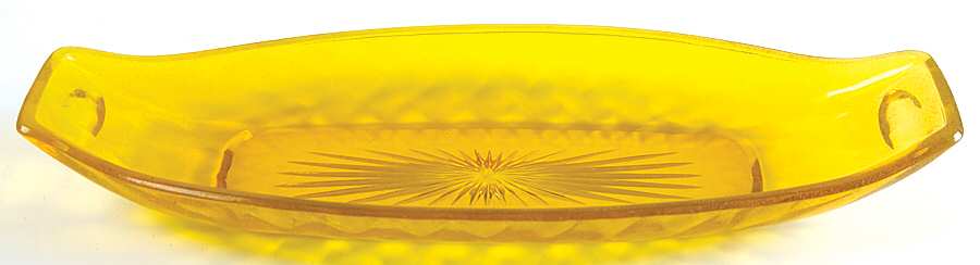 Yeoman Marigold (Stem 1184, Optic) 12" Oblong Celery by Heisey-1