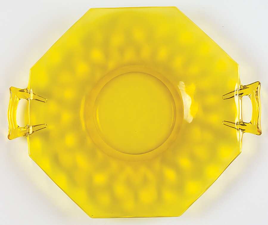 Yeoman Marigold (Stem 1184, Optic) 6" Cheese Dish by Heisey-1