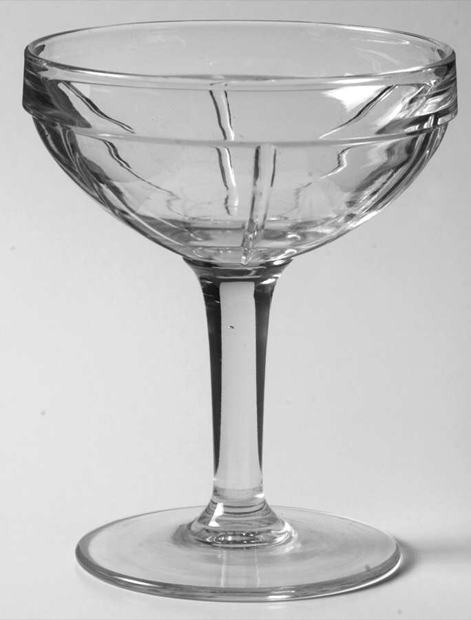 Rib and Panel Clear (Stem 413) Champagne/Tall Sherbet by Heisey-1