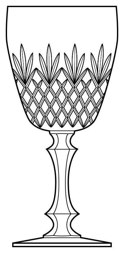 70-E Cut Water Goblet by Hoya-1