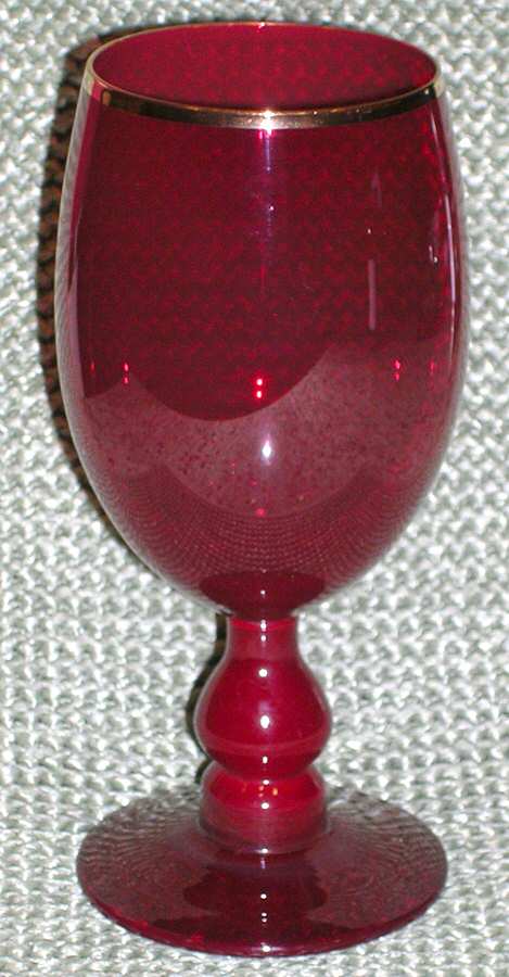 Golden Ruby Water Goblet by Home Essentials-1