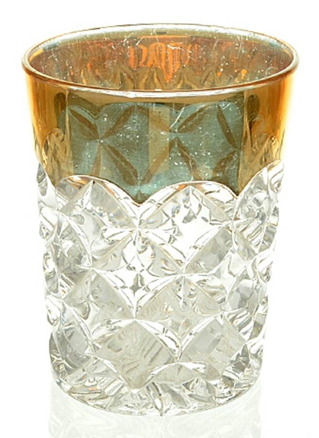Pillows (Gold Trim) 8 Oz Flat Tumbler by Heisey-1