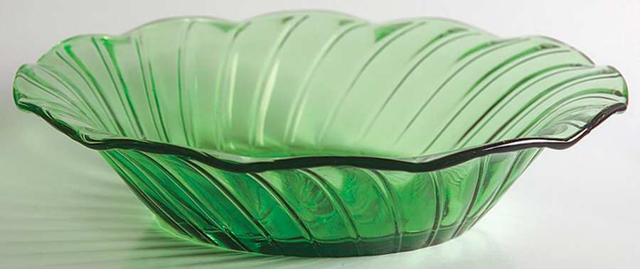 Swirl Green (Marcel Wave) Baked Apple by Heisey-1