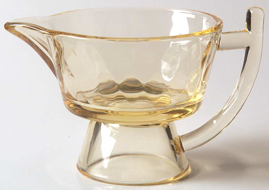 Yeoman Yellow Sahara (Line 1189, Optic) Creamer by Heisey-1