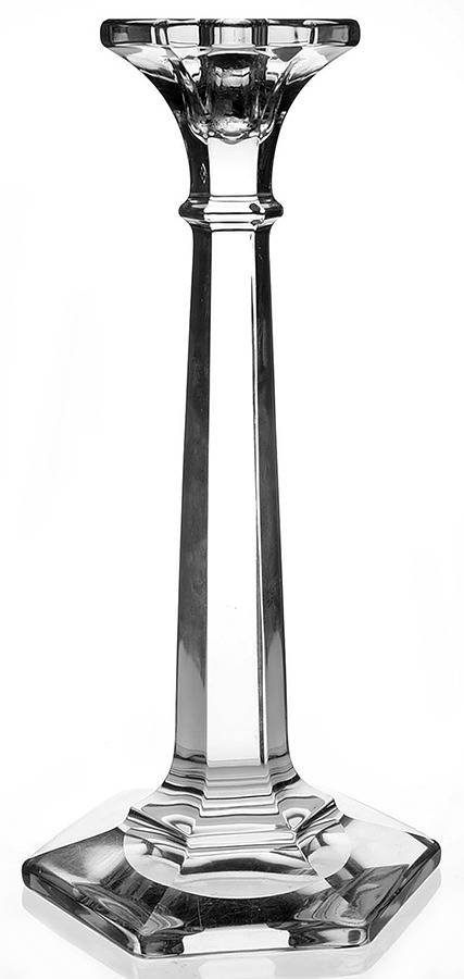 Federal Clear 11" Tall Single Light Candlestick by Heisey-1