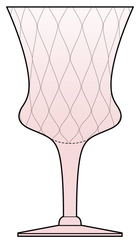 Rampul Pink Water Goblet by Heisey-1