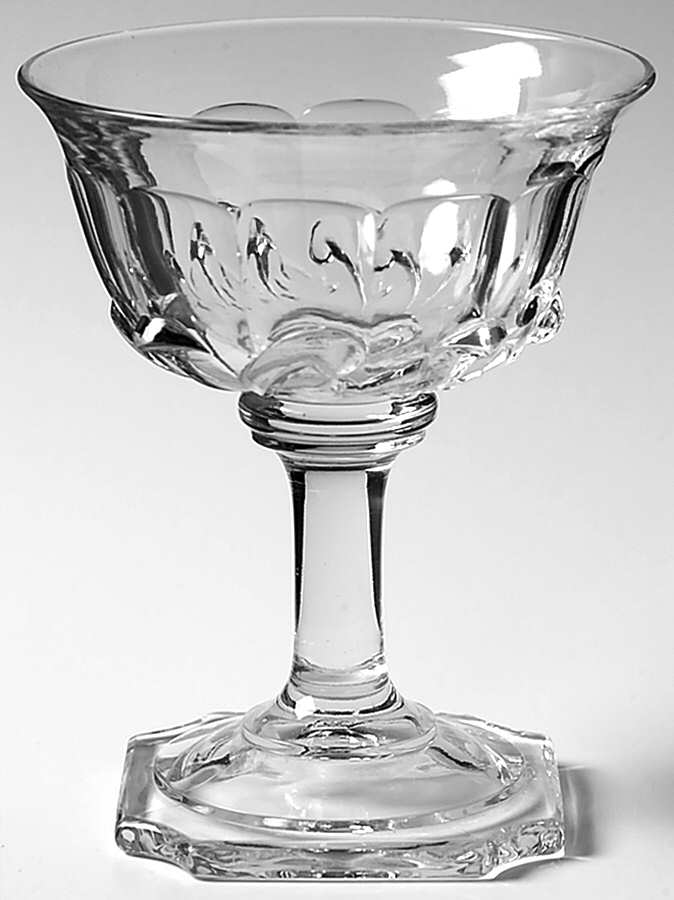Comet Leaf Clear Champagne/Tall Sherbet by Heisey-1