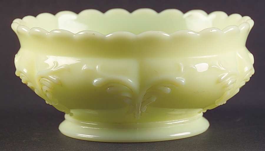 Winged Scroll Custard (No Gold Accents) 4" Nappy by Heisey-1
