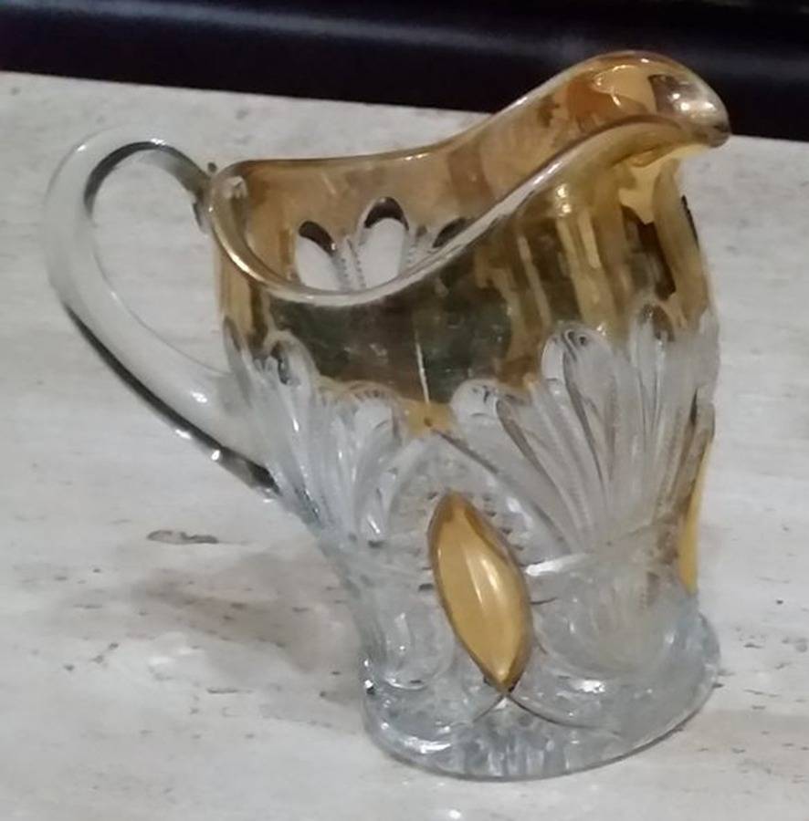 Prince of Wales Plumes Gold Trim Creamer by Heisey-1