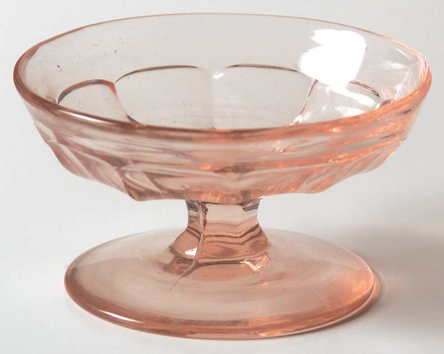 Medium Flat Panel Pink (Stem #353) Individual Almond by Heisey-1