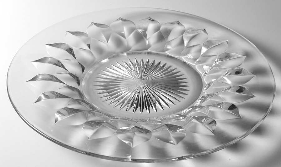 Intercepted Flute Clear 11" Sandwich Plate by Heisey-1