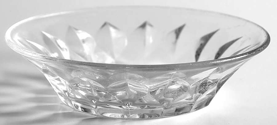 Intercepted Flute Clear 4" Nappy by Heisey-1