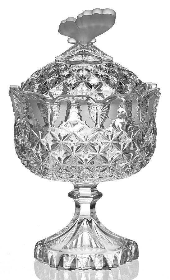 Papillon Footed Candy Dish & Lid by Hofbauer-1