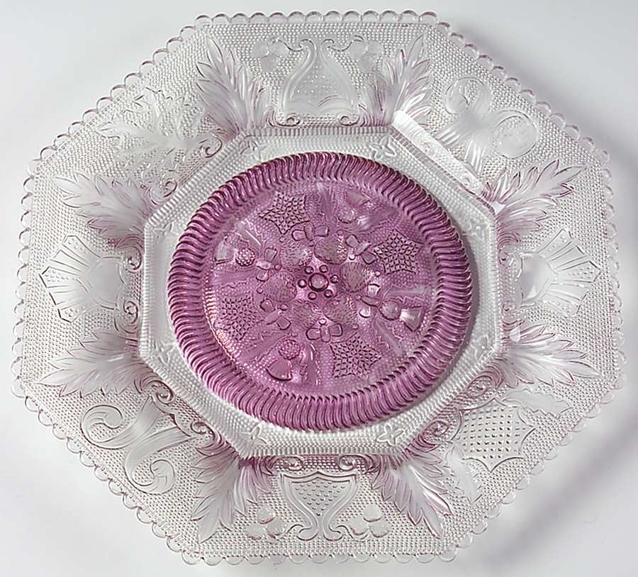 Beehive Amethyst Flash Luncheon Plate by Heisey-1