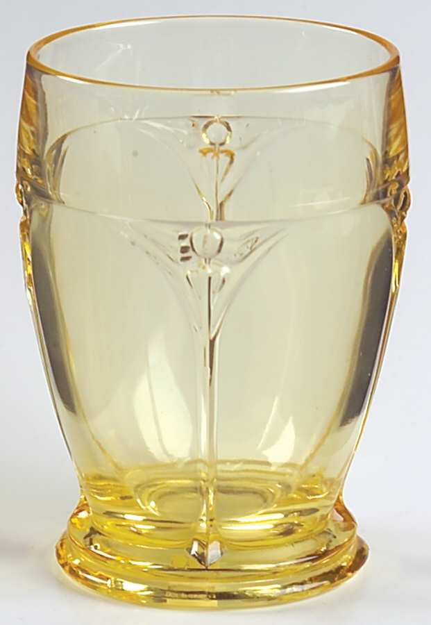 Arch Sahara Yellow (Line 1417) 9 Oz Flat Tumbler by Heisey-1