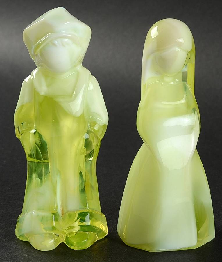 Vi Hunter Animals & Figurines (Pair) Tall Josh & Jenny by Mosser (Ohio)-1
