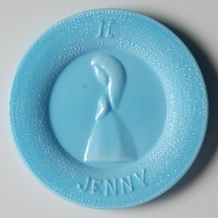 Vi Hunter Animals & Figurines Jenny Cup Plate by Mosser (Ohio)-1