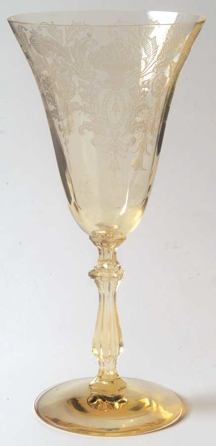 HNG30 Topaz (All Topaz) Water Goblet by Huntington Glass-1