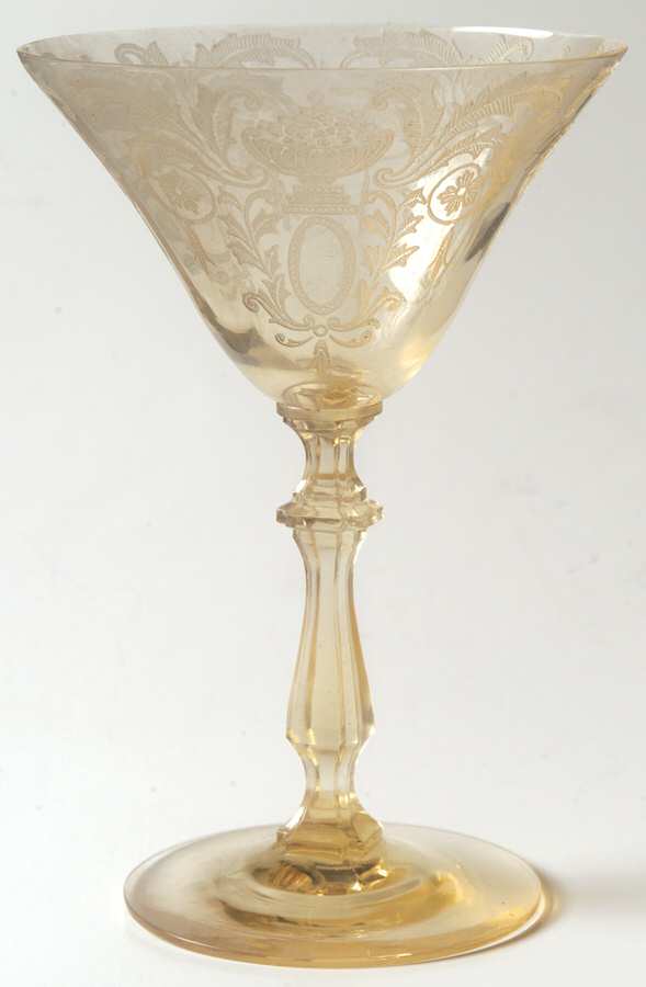 HNG30 Topaz (All Topaz) Champagne/Tall Sherbet by Huntington Glass-1