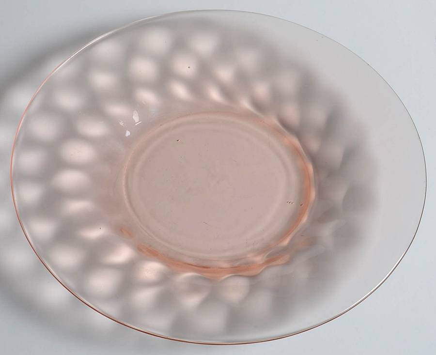 Thin Pink (Diamond Optic) 7" Salad Plate by Heisey-1