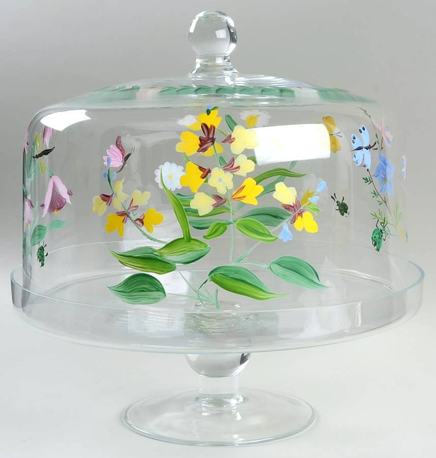 Botanical 11" Pedestal Cake Stand & Dome by Home Essentials-1