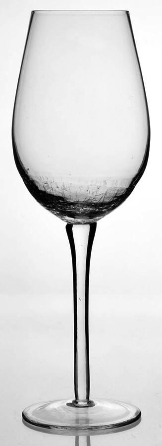 Ambiance Crackle Bowl Water/Wine Goblet by Home Essentials-1