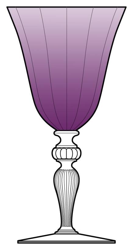 X101 Amethyst Water Goblet by Huntington Glass-1