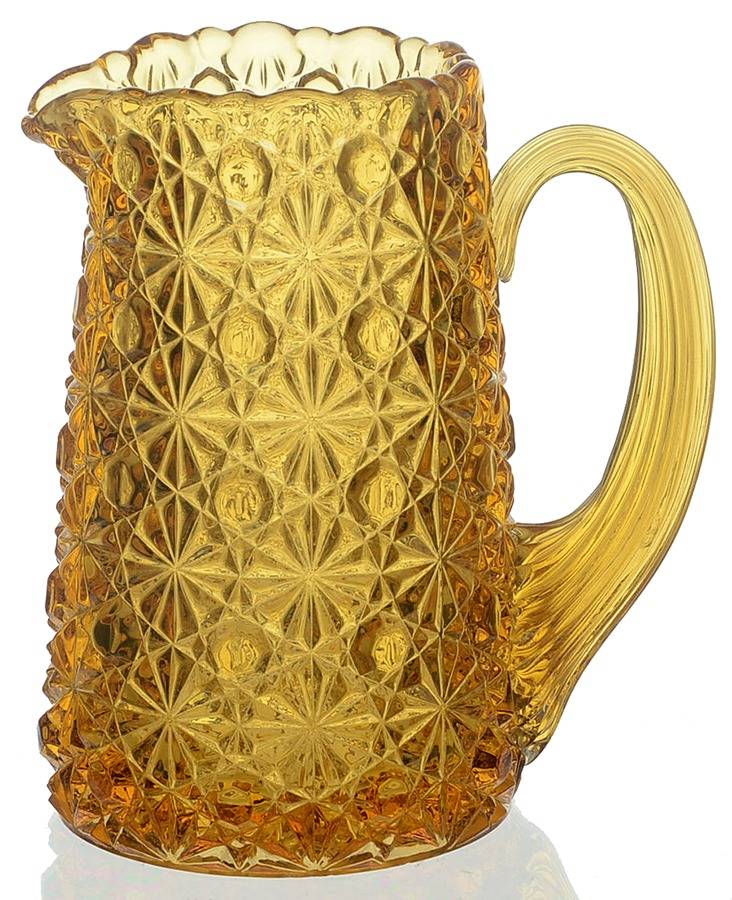 Daisy and Button Old Gold Creamer by Hobbs Brockunier-1