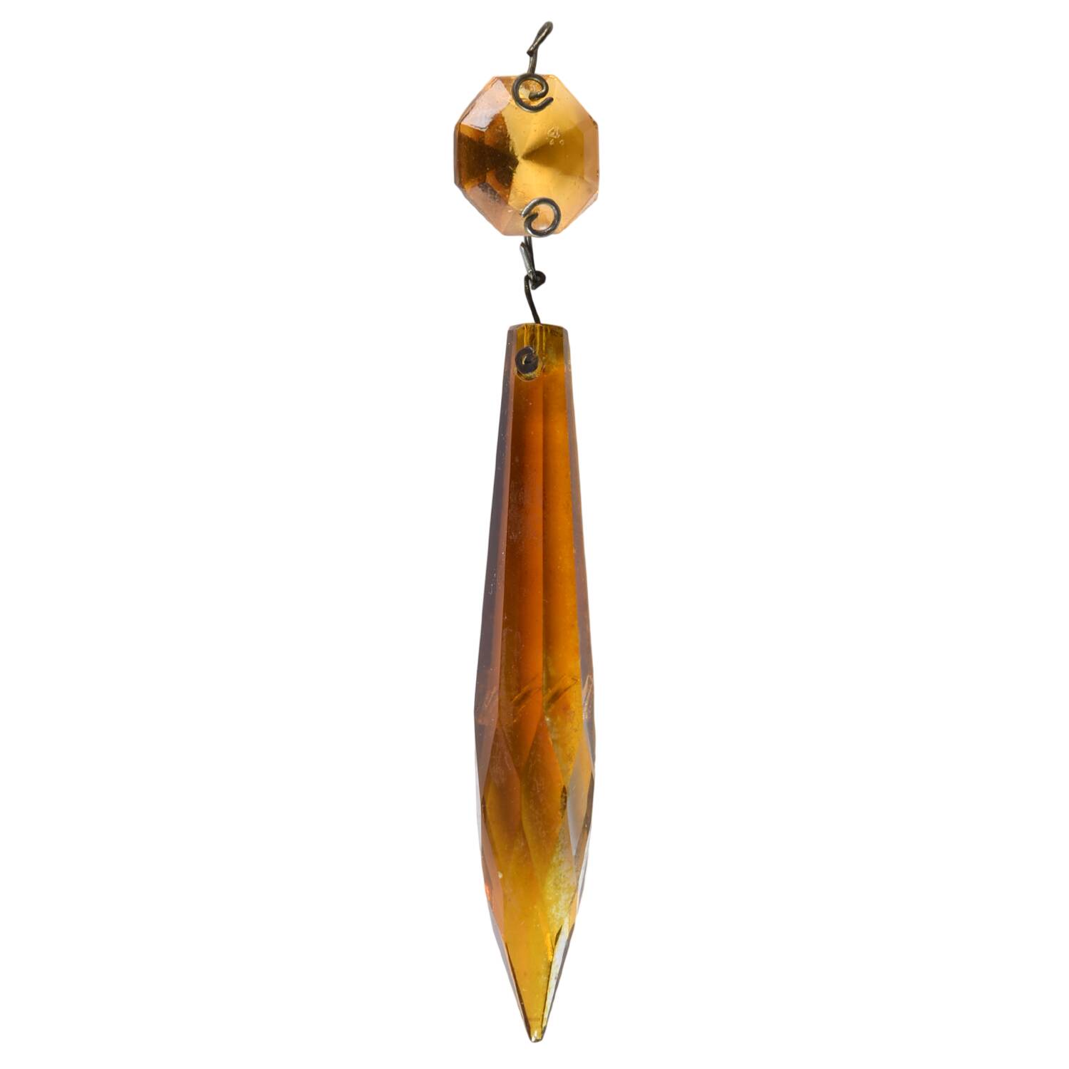 Old Williamsburg Candlelabras & Epergne Yellow 3" Prism by Heisey-1