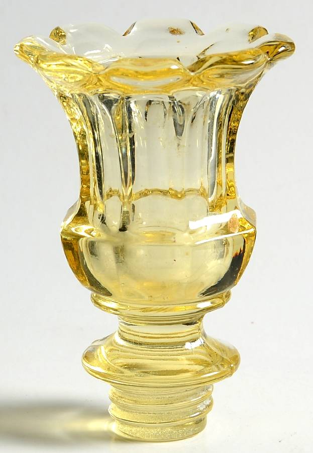 Old Williamsburg Candlelabras & Epergne Yellow Scalloped Candelabra Socket by Heisey-1