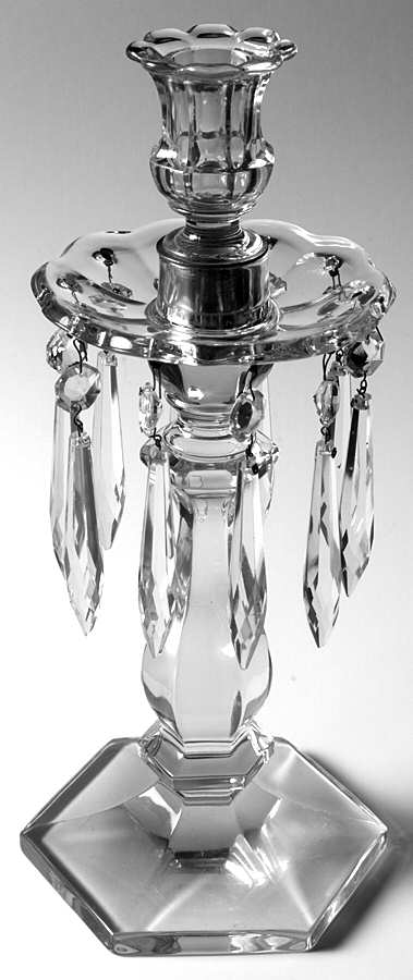 Old Williamsburg Candlelabras & Epergne Candelabra (9"Base,Socket,Bobeche & 10 Prisms) by Heisey-1