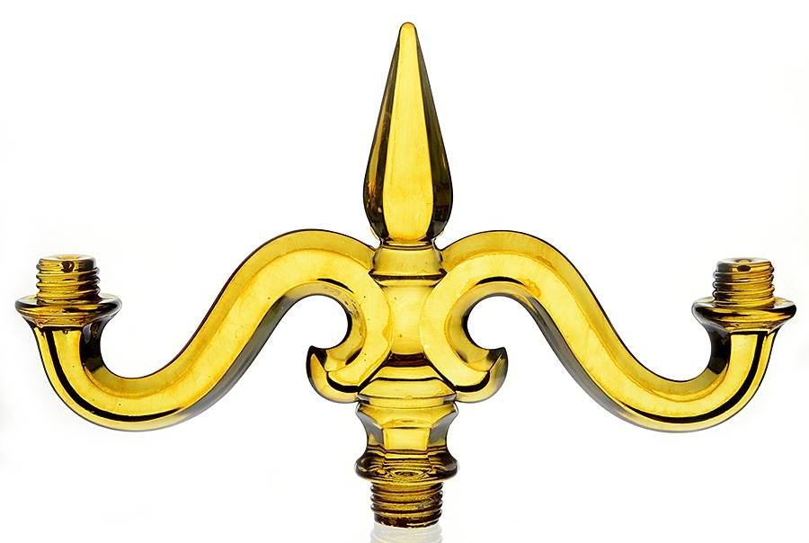 Old Williamsburg Candlelabras & Epergne Marigold Flash 2 Light Candelabra Arm #300 by Heisey-1