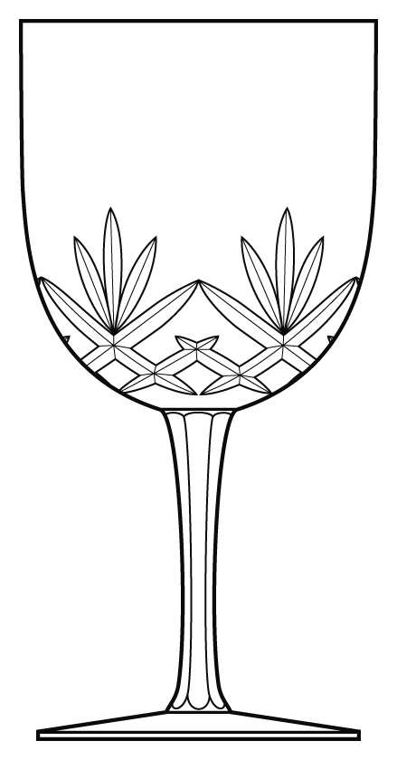 S-825 Water Goblet by Hoya-1