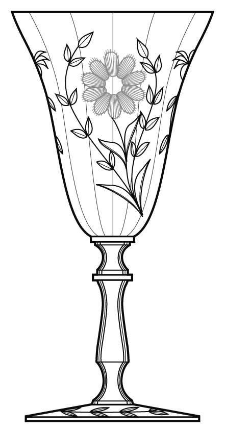 HNG37 Water Goblet by Huntington Glass-1