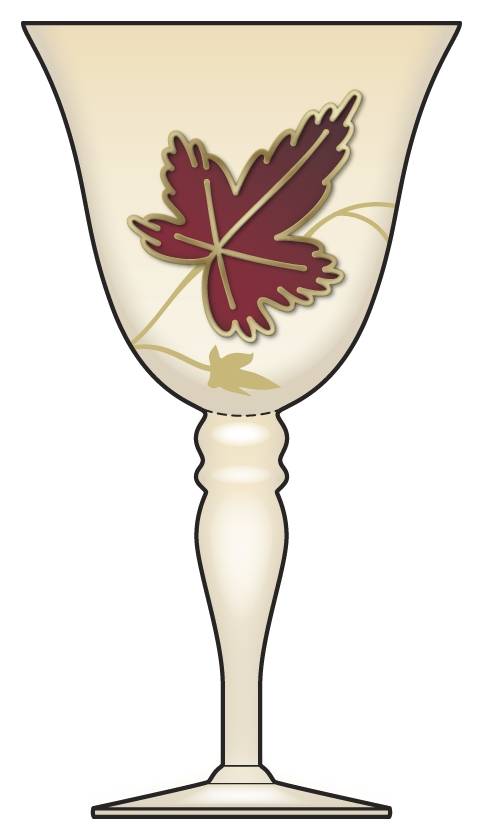 Charisma Autumn Leaves Water/Wine Goblet by Home Essentials-1
