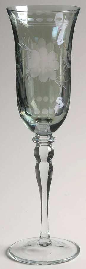 Cut Luster Green Fluted Champagne by Home Essentials-1