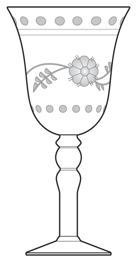 Cut Luster Water Goblet by Home Essentials-1