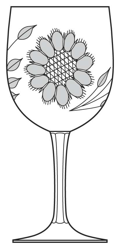 Cornflowers (Multisided Stem) Water Goblet by W J Hughes-1