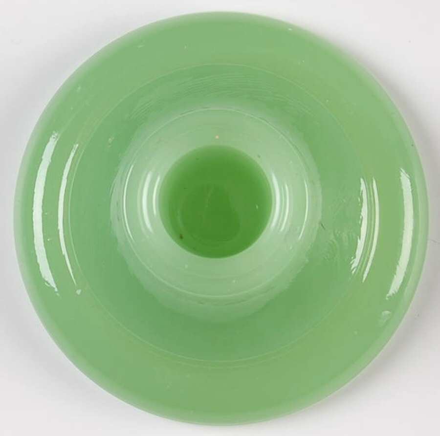 851 Green Jade (Nile) Single Light Candlestick by Houze Glass Company-1