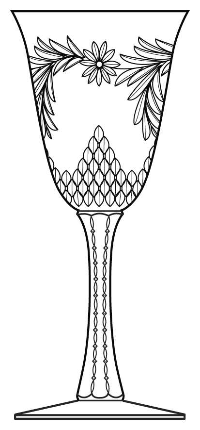 6000-6 Water Goblet by Hawkes-1
