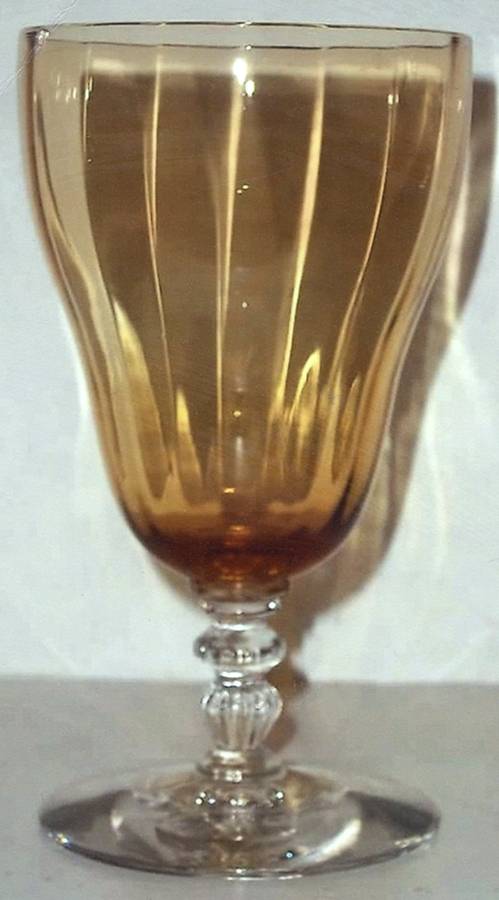 HNG43 Amber Footed Tumbler by Huntington Glass-1