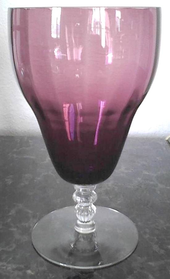 HNG43 Amethyst Footed Tumbler by Huntington Glass-1