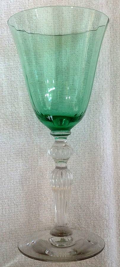 X101 Emerald Green Water Goblet by Huntington Glass-1