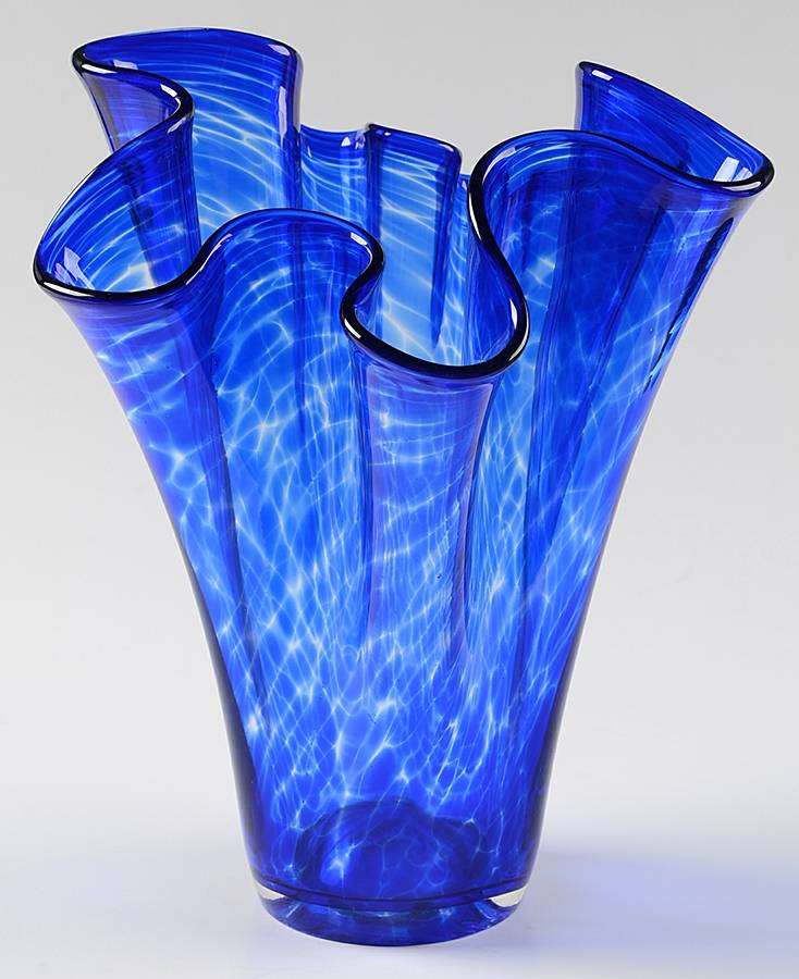 H7G1 10" Flower Vase by Huta Szkla Lucyna Glass-1