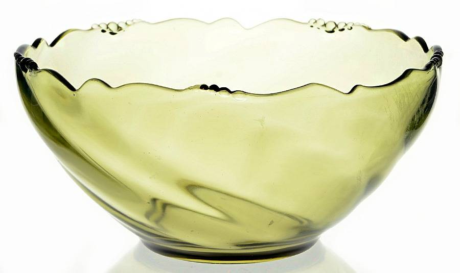 Waverly Green (Verde) Salad Bowl by Imperial Glass-Ohio-1