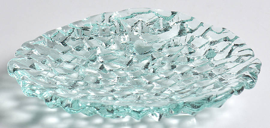 Crunkle 4" Footed Bowl by Hudson Beach Glass-1